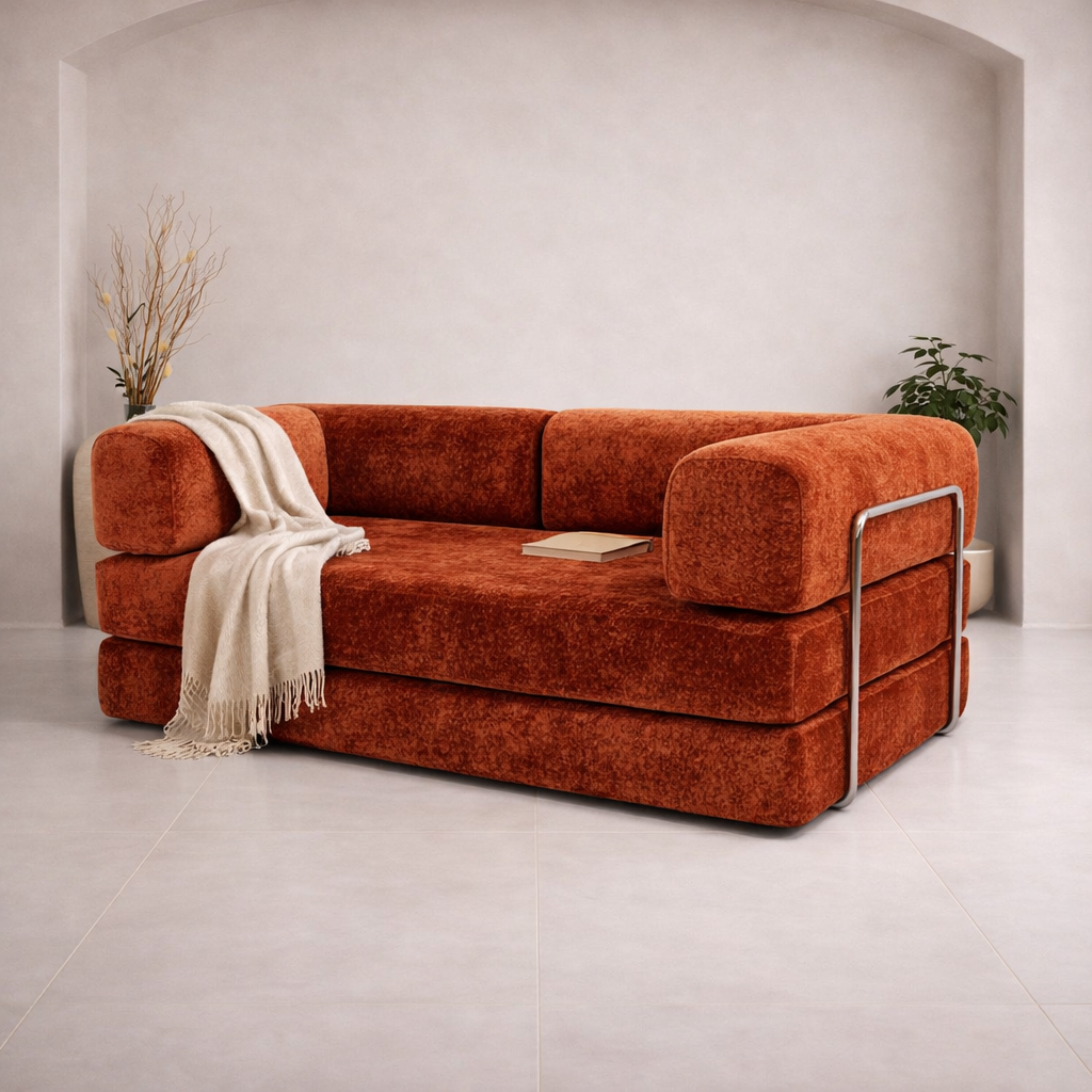 Canapé VELORA – Bouclé premium, modulable et compact