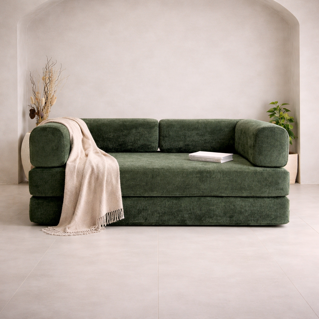 Canapé VELORA – Bouclé premium, modulable et compact