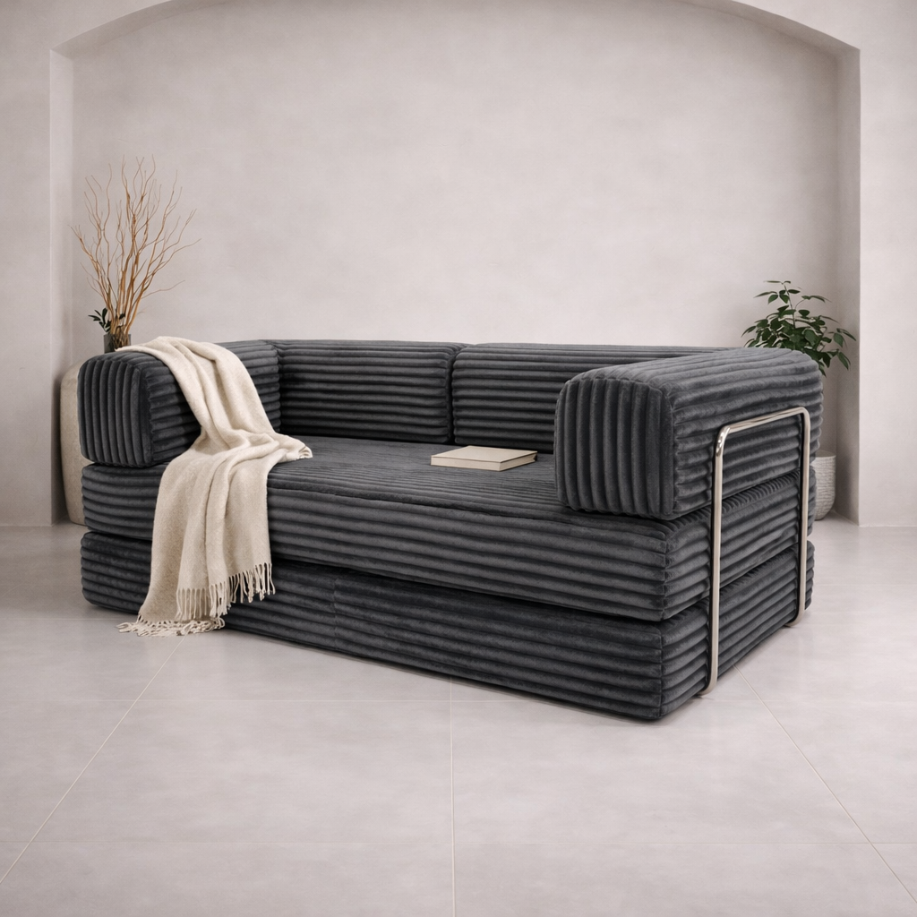 Canapé AUREA – Bouclé premium, modulable et compact